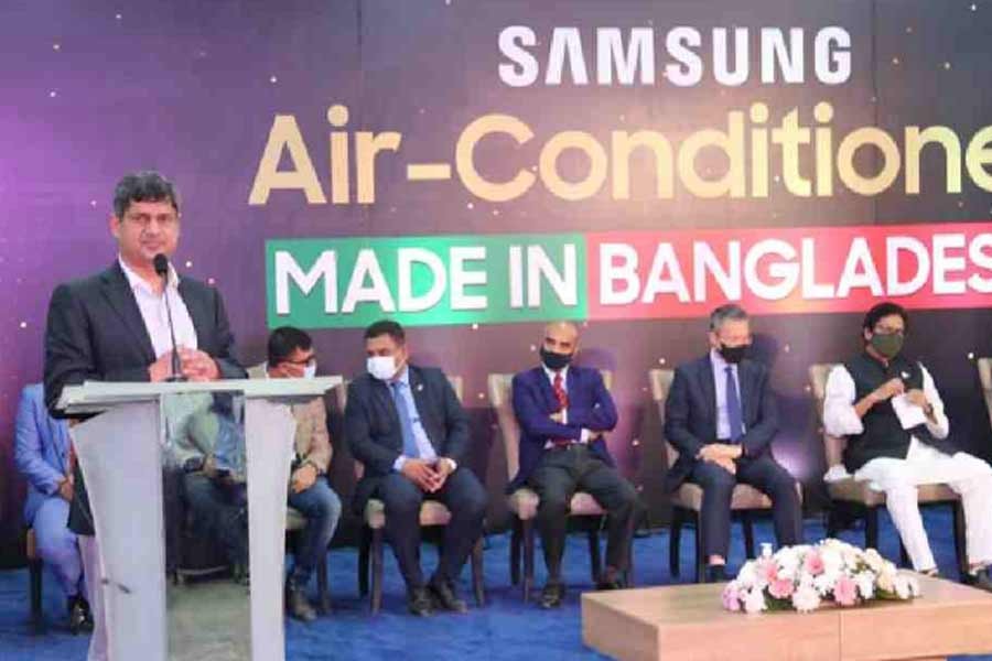 Samsung air conditioner manufacturing plant launched in Narsingdi