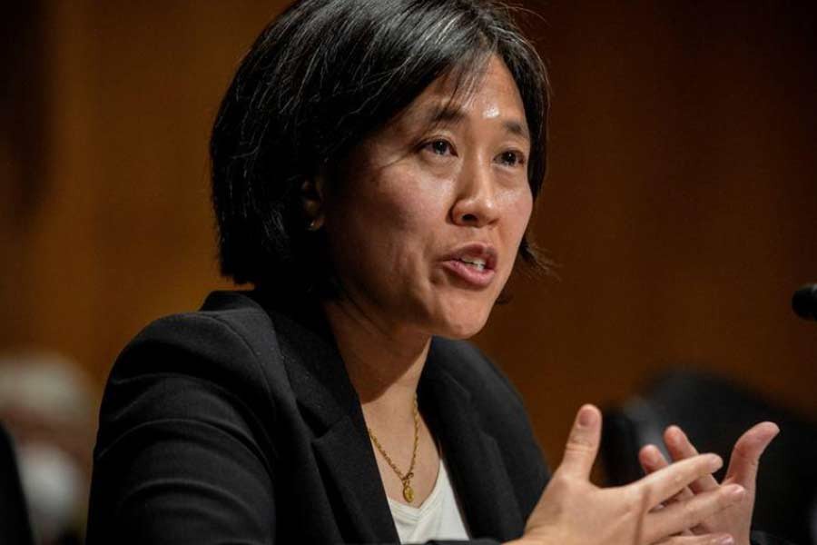 Katherine C. Tai addressing the Senate Finance committee hearings to examine her nomination to be United States Trade Representative, with the rank of ambassador, in Washington, DC in February 25 this year -Reuters file photo