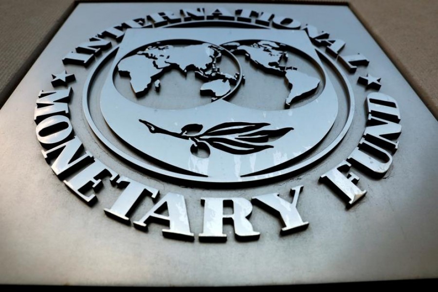TThe International Monetary Fund (IMF) logo is seen outside the headquarters building in Washington, US on September 4, 2018 — Reuters/Files