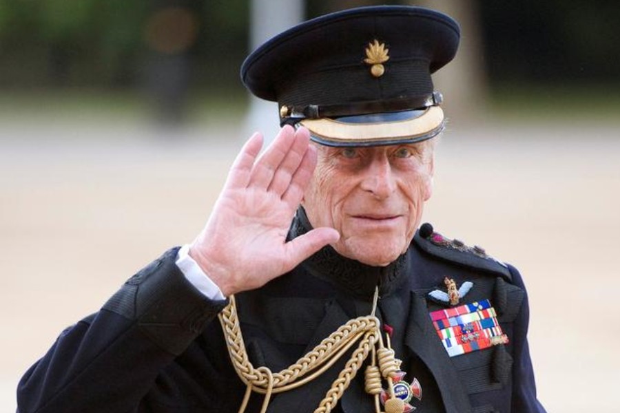 Britain's Prince Philip arrives on the eve of his 90th birthday to take the salute of the Household Division Beating Retreat on Horse Guards Parade in London June 9, 2011. REUTERS/Paul Edwards/Pool/File Photo