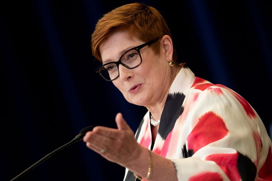 Australia's Foreign Minister Marise Payne speaks during a news conference — Reuters/Files