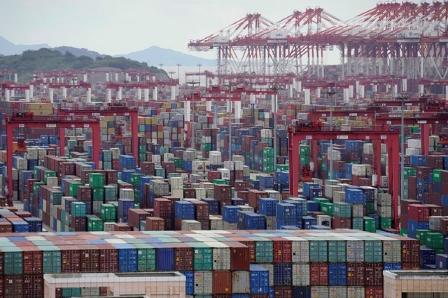 Containers are seen at the Yangshan Deep-Water Port in Shanghai, China, October 19, 2020 — Reuters/Files