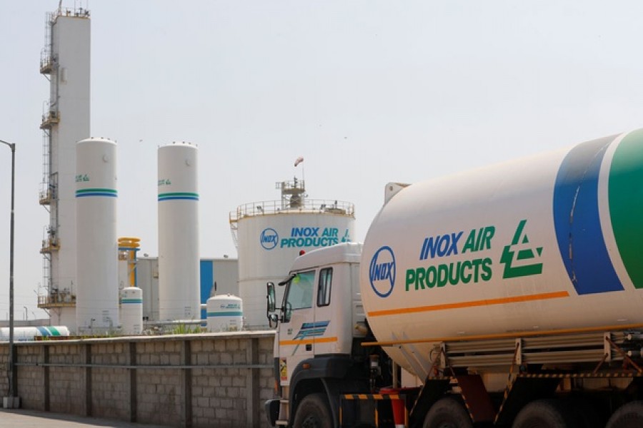 An empty tanker is seen outside an oxygen plant, amidst the spread of the coronavirus disease (Covid-19), in Ghaziabad, on the outskirts of New Delhi, India, April 22, 2021 — Reuters
