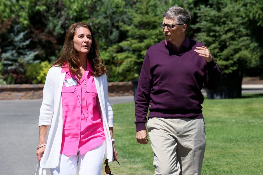 Microsoft technology advisor Bill Gates and his wife Melinda are seen in this Reuters file photo