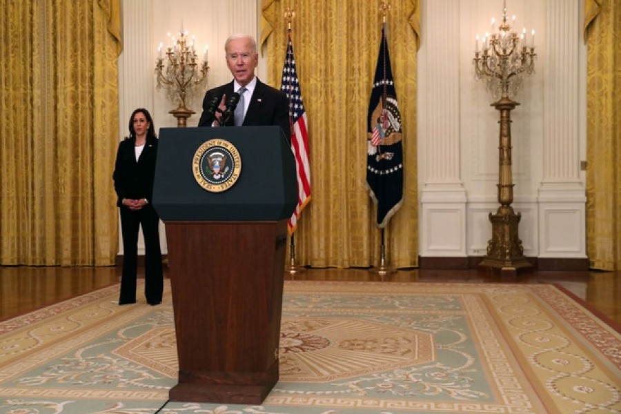 US President Joe Biden delivers remarks from the East Room of the White House in Washington, US May 17, 2021 - Reuters photo