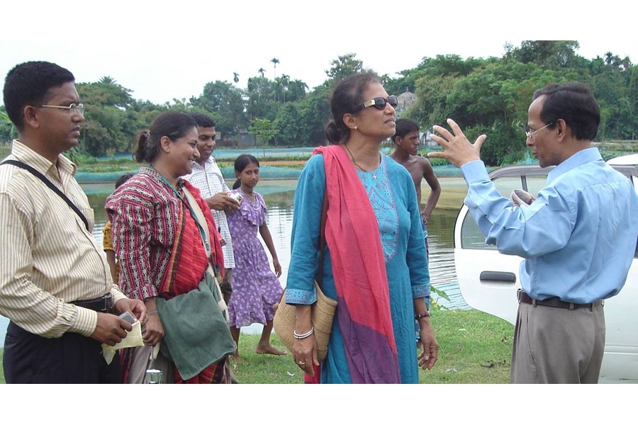 Dr. Shakuntala Haraksingh Thilsted, laureate of World Food Prize 2021 talks with fisheries scientist