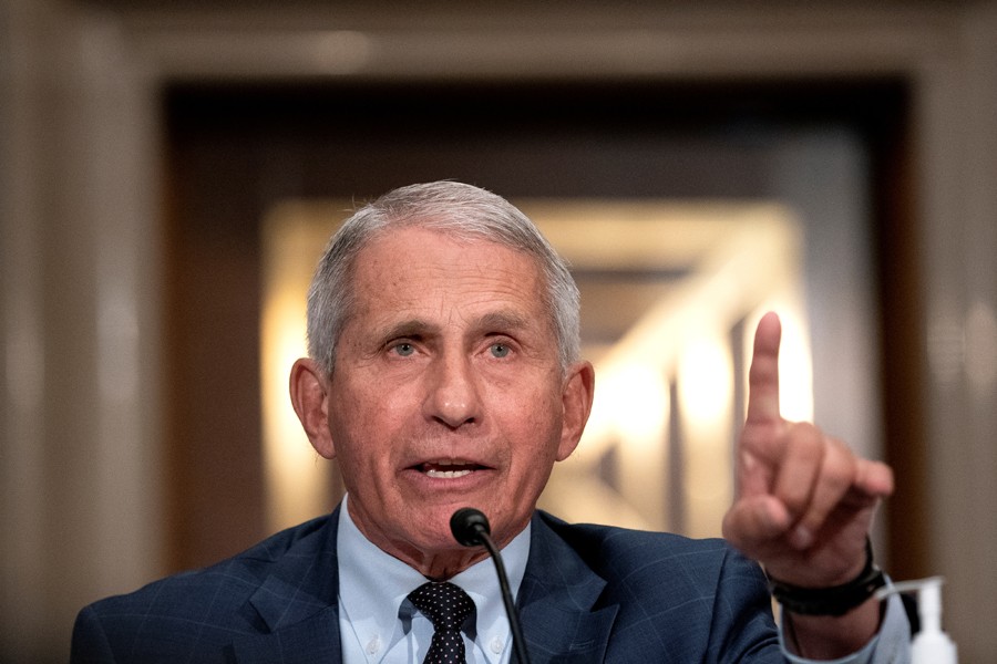 Dr. Anthony Fauci, director of the National Institute of Allergy and Infectious Diseases, speaks during a Senate Health, Education, Labor, and Pensions Committee hearing at the Dirksen Senate Office Building in Washington, DC, US on July 20, 2021 — Pool via REUTERS