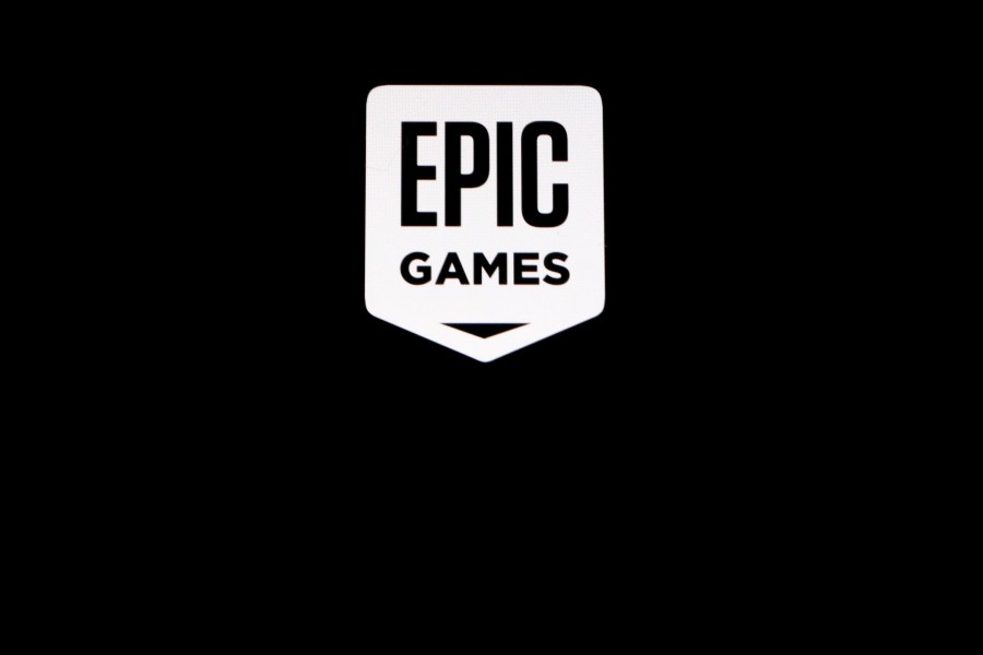 The Epic Games logo, maker of the popular video game "Fortnite", is pictured on a screen in this picture illustration August 14, 2020. REUTERS/Brendan McDermid/Illustration