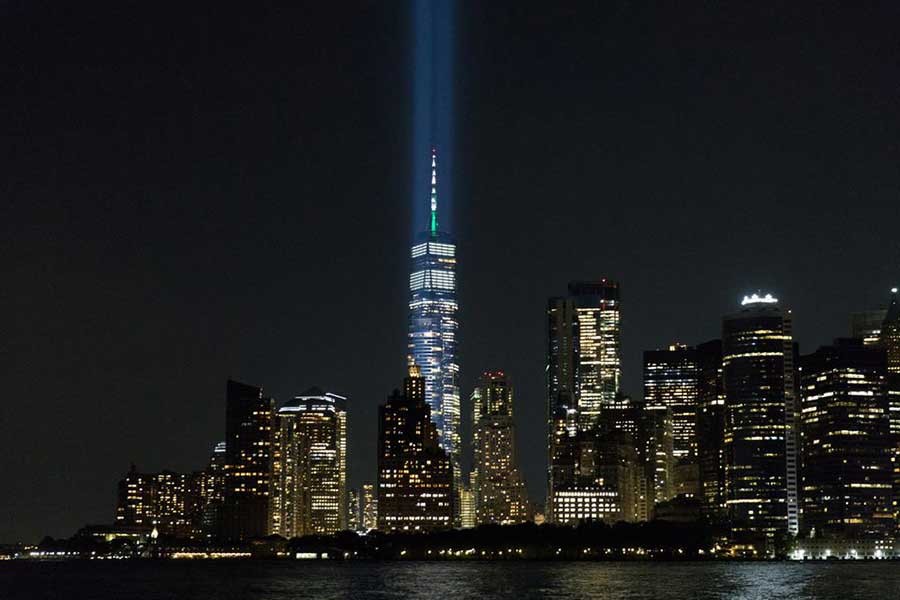 The tribute in lights is tested before the 20th anniversary of the September 11 attacks in New York City in US on September 7 this year –Reuters file photo