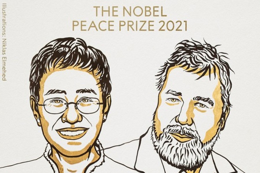 Two journalists win 2021 Nobel Peace Prize