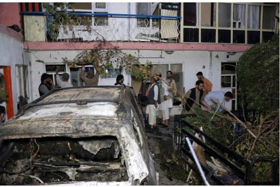 --Afghans inspect damage of Ahmadi family house after US drone raid in Kabul on August 29 (File: Khwaja Tawfiq Sediqi/AP photo, collected from Al Jazeera site)