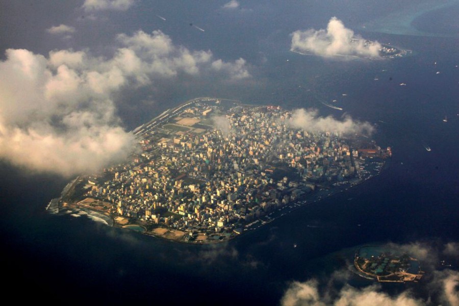 An aerial view of Maldives capital Male December 9, 2009. REUTERS/Reinhard Krause/File photo/File Photo