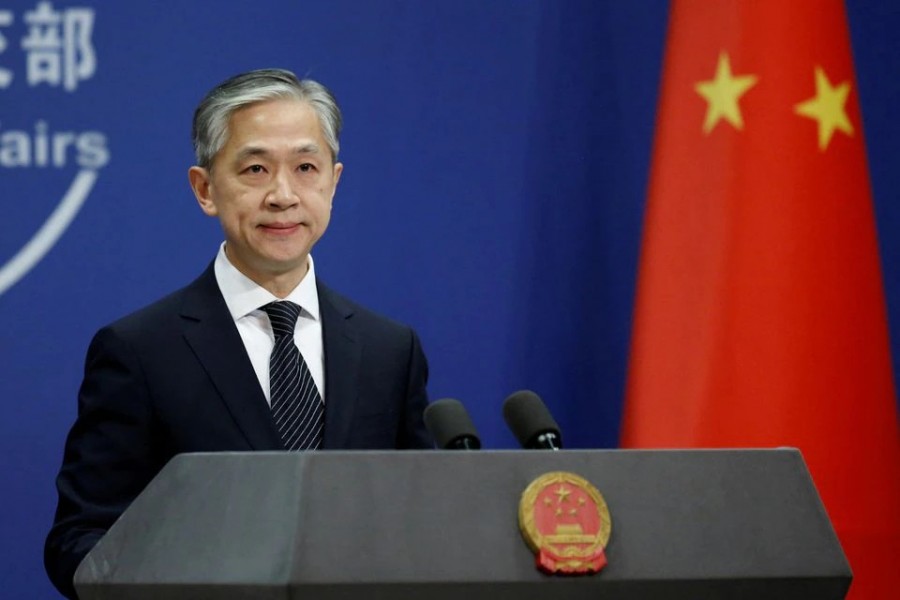 Chinese Foreign Ministry spokesman Wang Wenbin seen in this undated Reuters photo