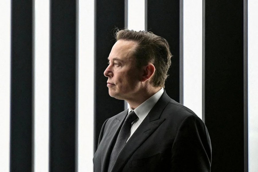 Elon Musk attends the opening ceremony of the new Tesla Gigafactory for electric cars in Gruenheide, Germany on March 22, 2022 — Pool via REUTERS