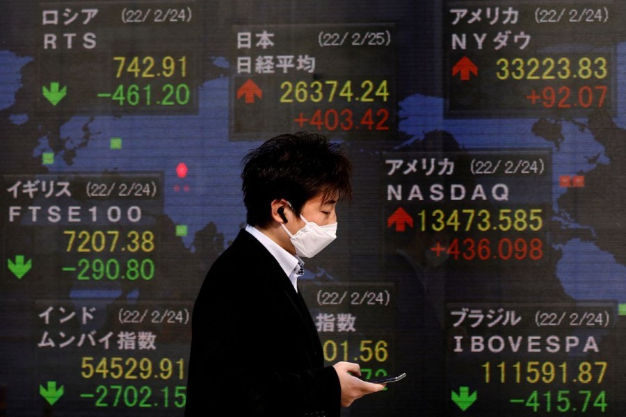 Asia shares rise as Wall Street on track to end loss streak