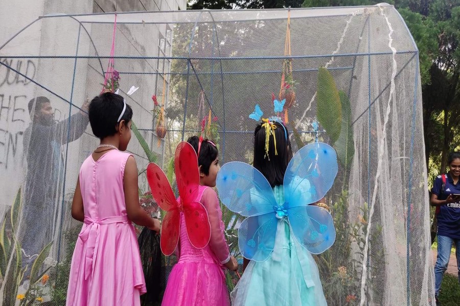 Butterfly fair at Jahangirnagar University on friday