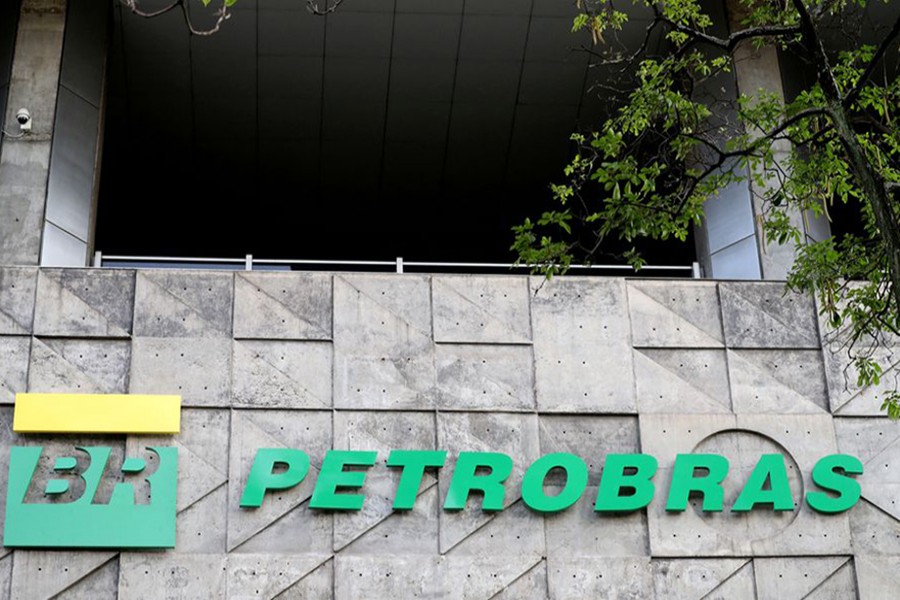 A logo of Brazil's state-run Petrobras oil company is seen at their headquarters in Rio de Janeiro, Brazil on October 16, 2019 — Reuters/Files